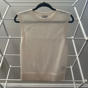 & OTHER STORIES PARIS ATELIER WHITE ALPACA / WOOL BLEND ALPAGA SWEATER VEST